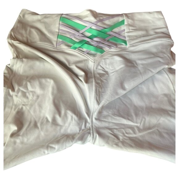 Fabletics PowerHold White Leggings 2X Polyester/Elastane Womens Activewear - Picture 2 of 8